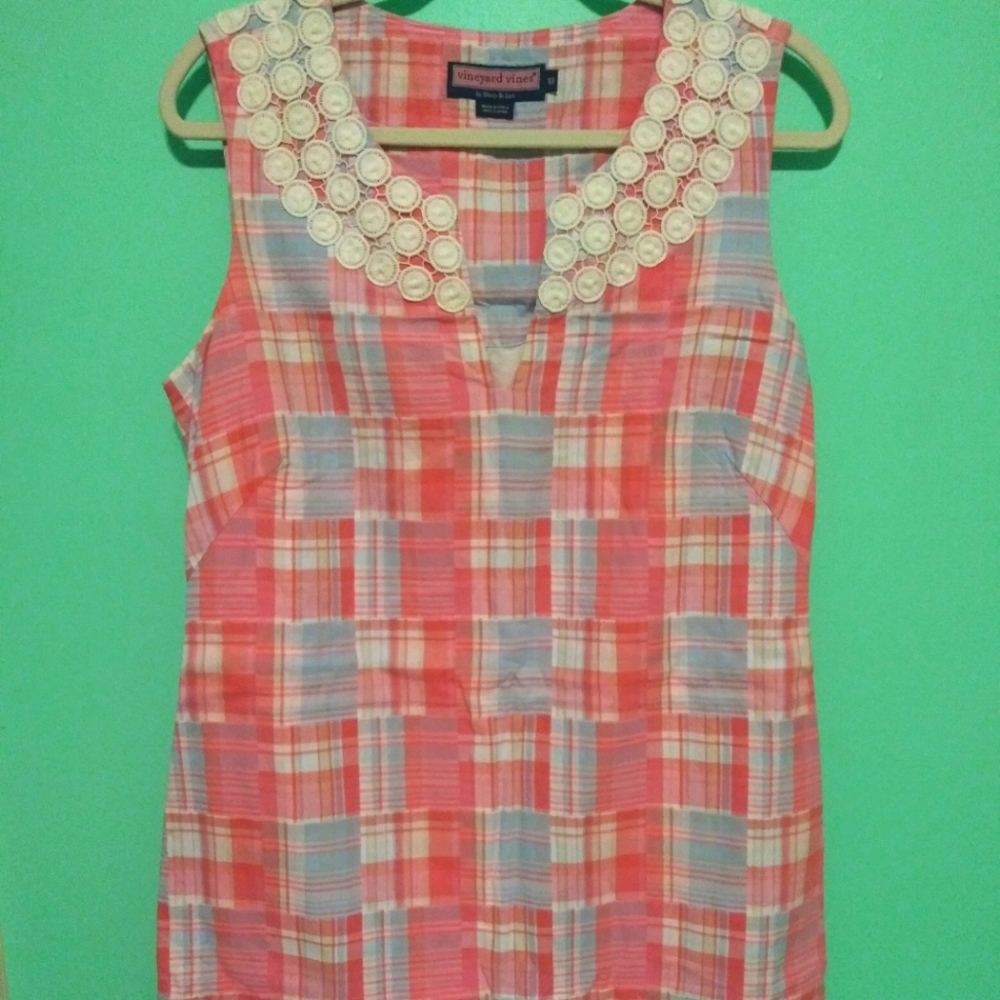 Vineyard Vines Madras shift dress 10